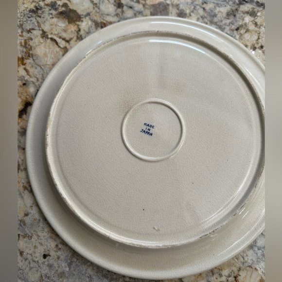 Blue Willow white blue serving dish compartments made in Japan antique - Picture 3 of 5